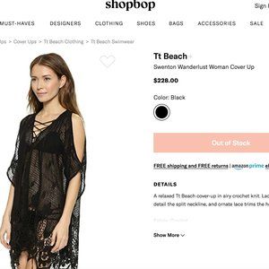 SwimSuit Lace Coverup Tt Beach